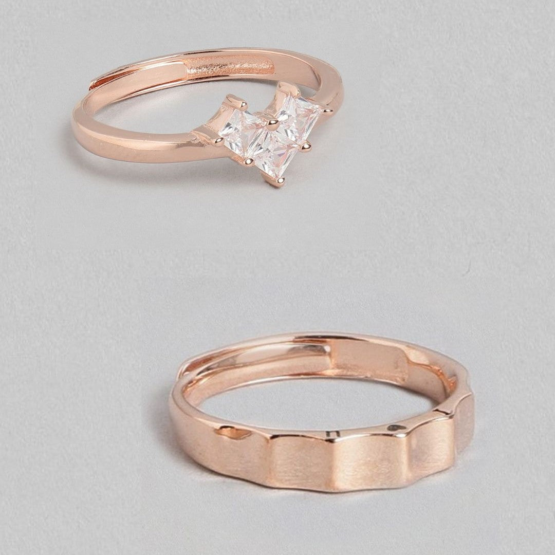 Radiant Blush Rose Gold-Plated 925 Sterling Silver Ring