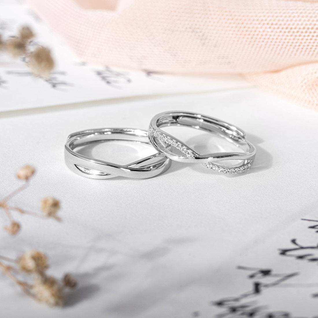 Sterling Silver Couple Rings Silver Just Gift Silver Couple Rings