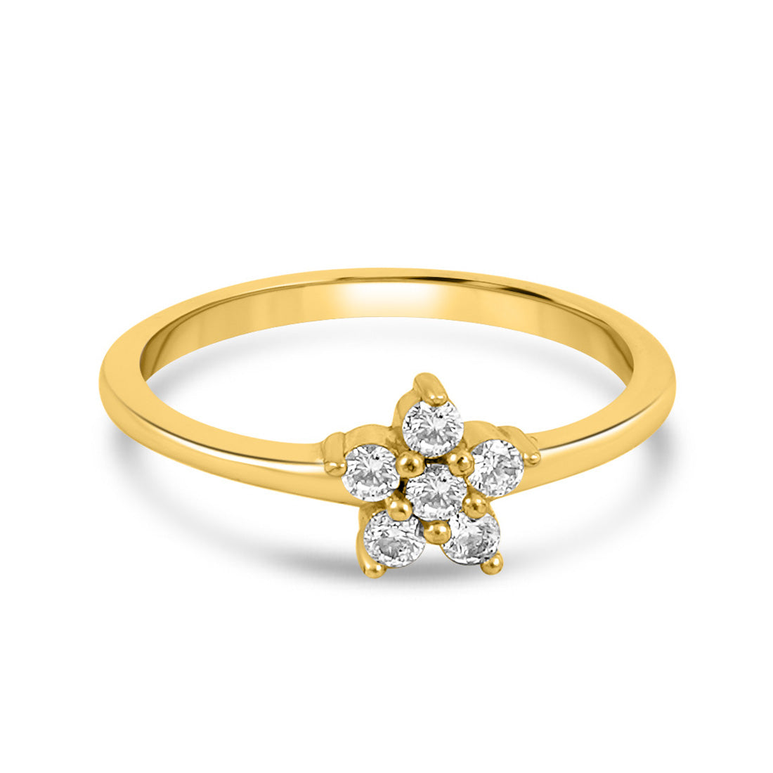 Blossoming Beauty Gold Plated 925 Sterling Silver Ring