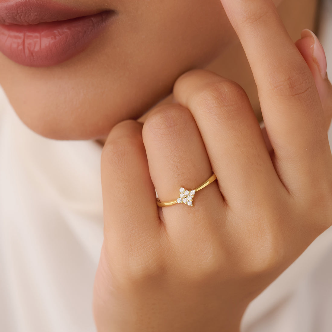 A Little Spark of Forever Gold Plated Ring (Adjustable)