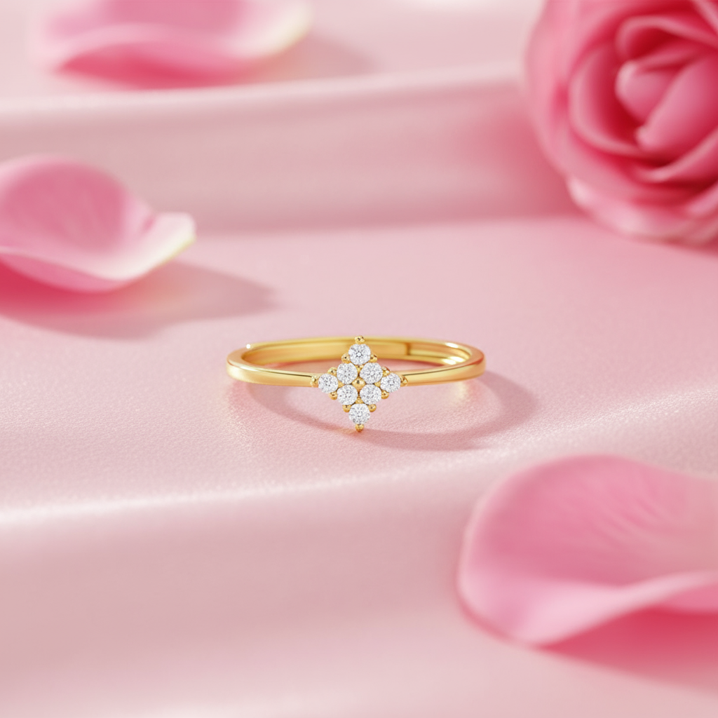 A Little Spark of Forever Gold Plated Ring (Adjustable)