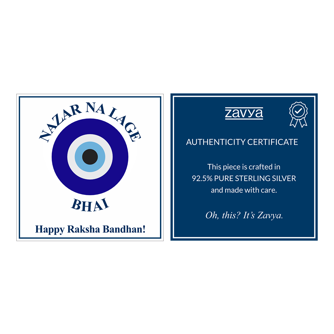 Divine Rudraksha Rhodium-Plated 925 Sterling Silver Rakhi