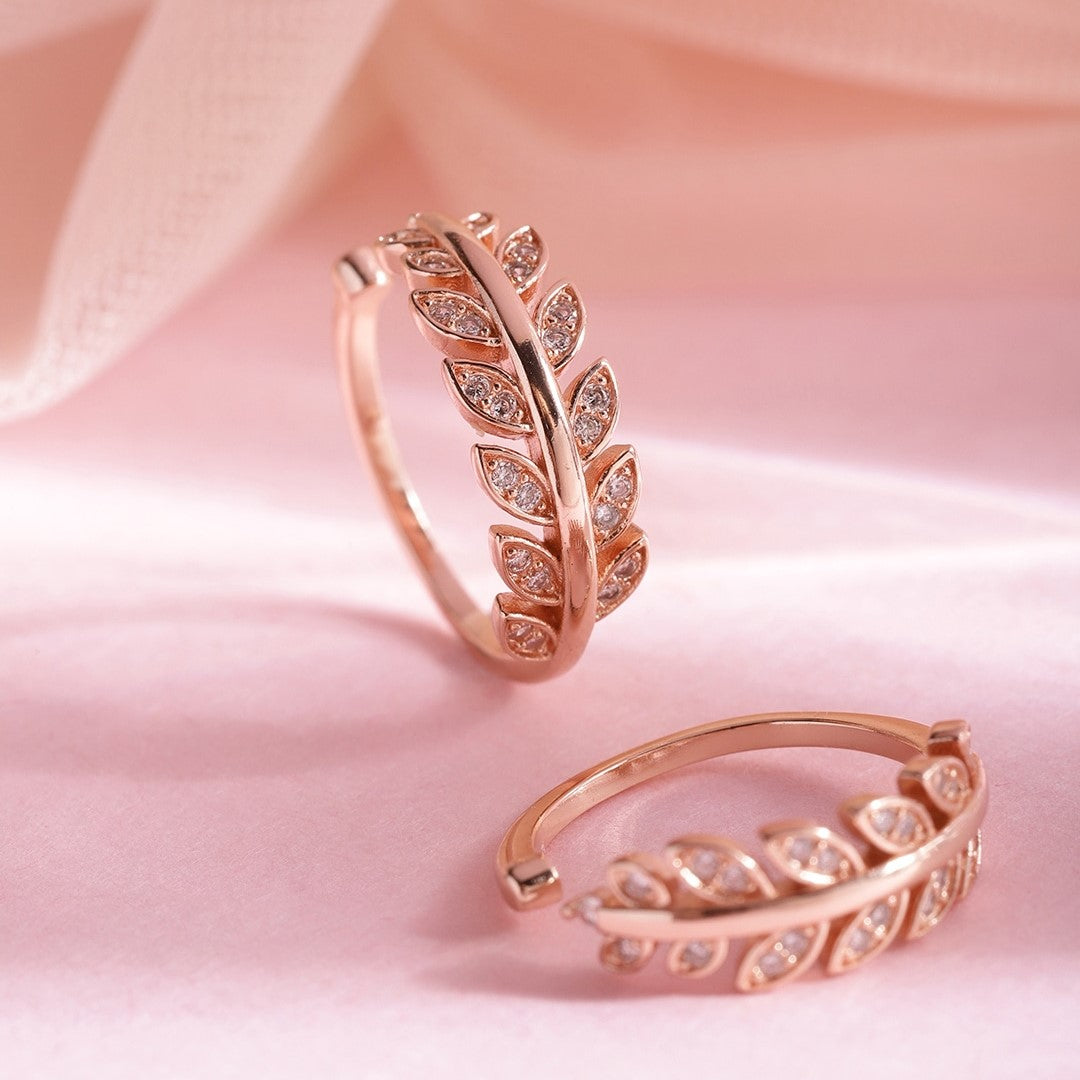 Round Pink Stone Gold Plated Toe Rings – Abdesignsjewellery