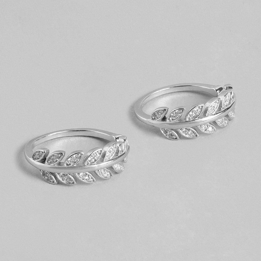 Nature's Grace - Leafy Silver Adjustable 925 Silver Toe Ring
