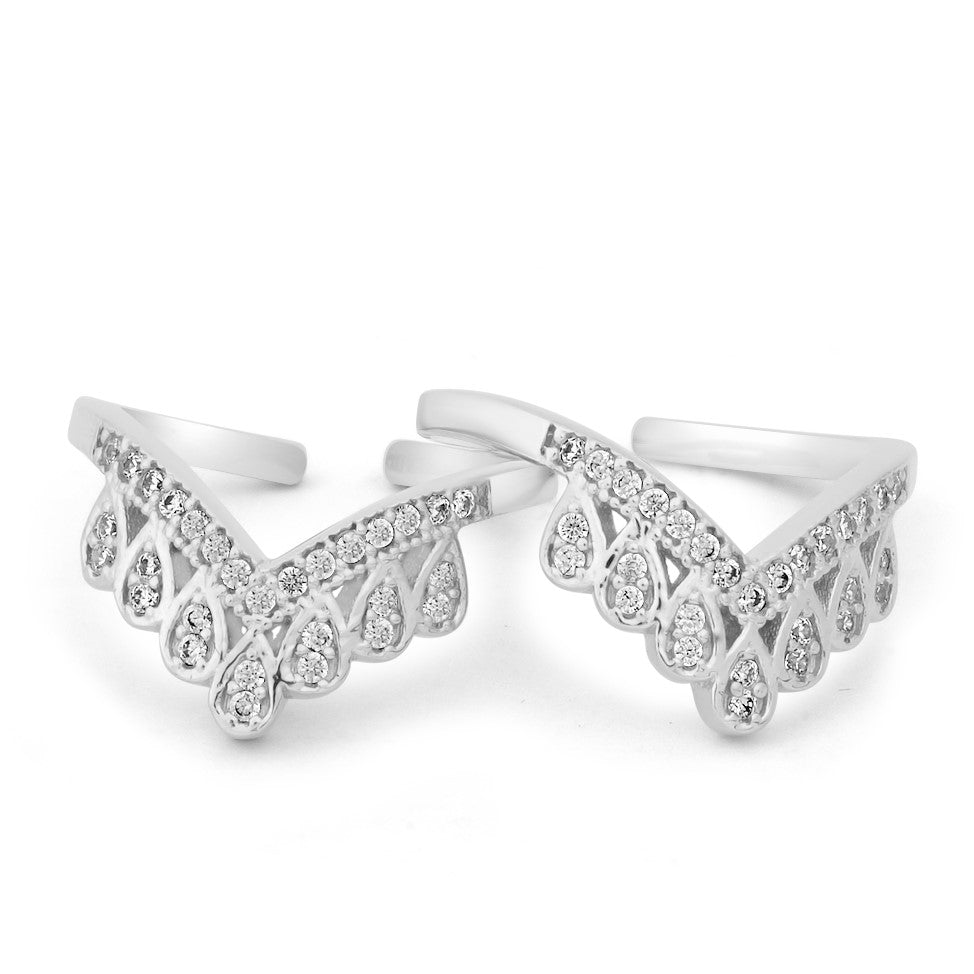Crown Toe Ring Solid 925 Sterling Silver Adjustable Royal Crown Toe Ring Women Crown Toe Ring Solid 925 Sterling Silver Adjustable Royal Crown Toe Ring Women