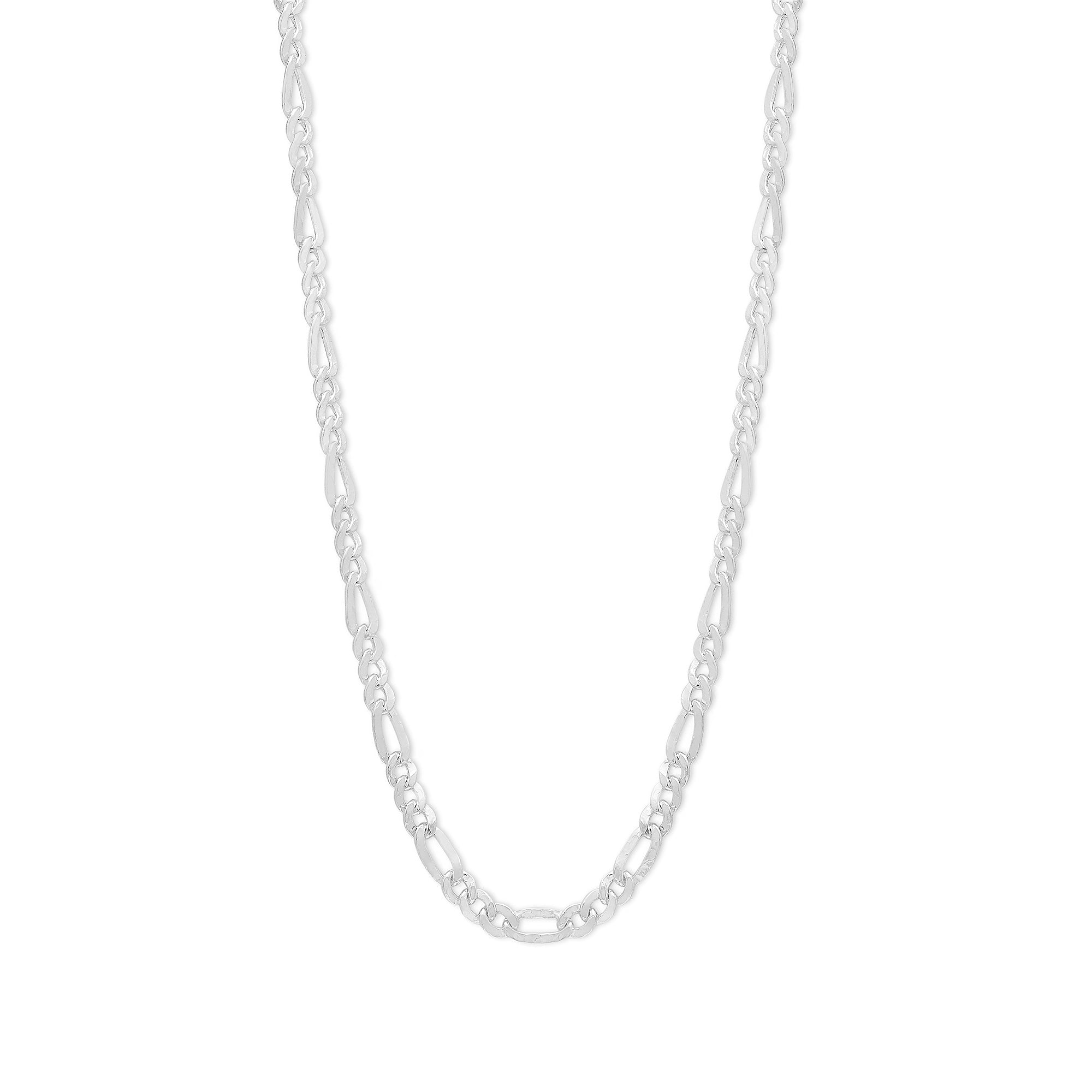 Classic Rhodium Plated 925 Sterling Silver Men's Chain