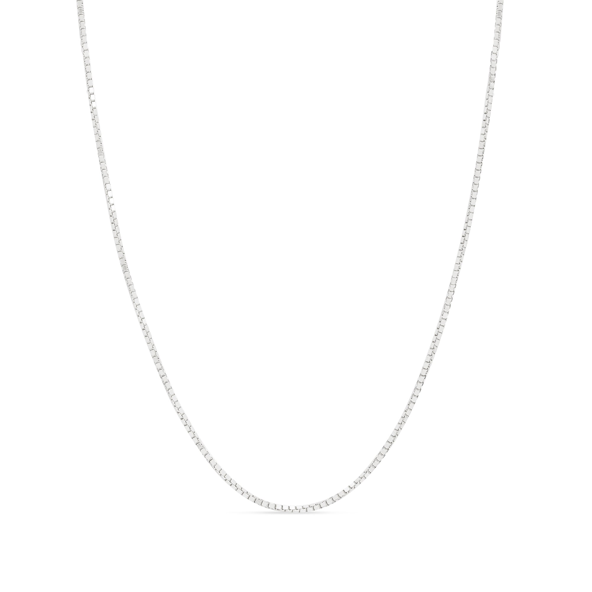 Sleek Rhodium Plated 925 Sterling Silver Box Chain Sliding Waist