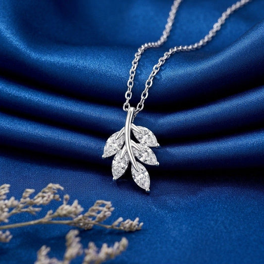 Ethereal Radiance Rhodium Plated 925 Silver Necklace