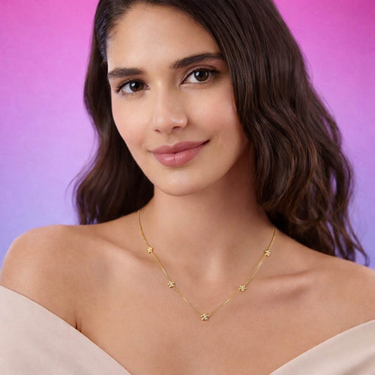 Golden Radiance Minimal Gold Plated 925 Silver Necklace