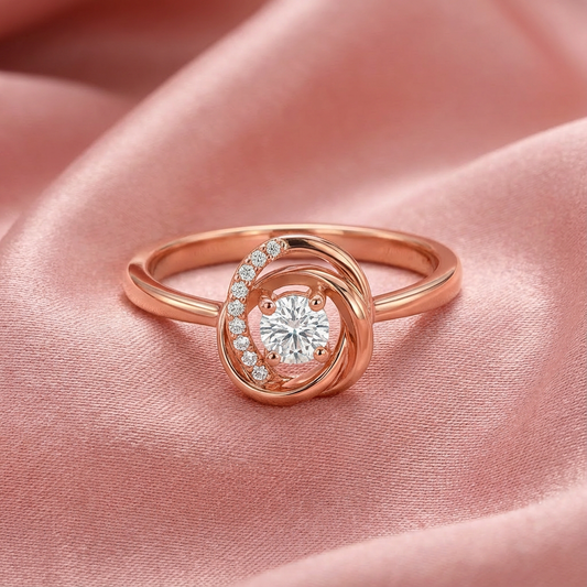 Eternal Orbit Rose Gold Adjustable Ring