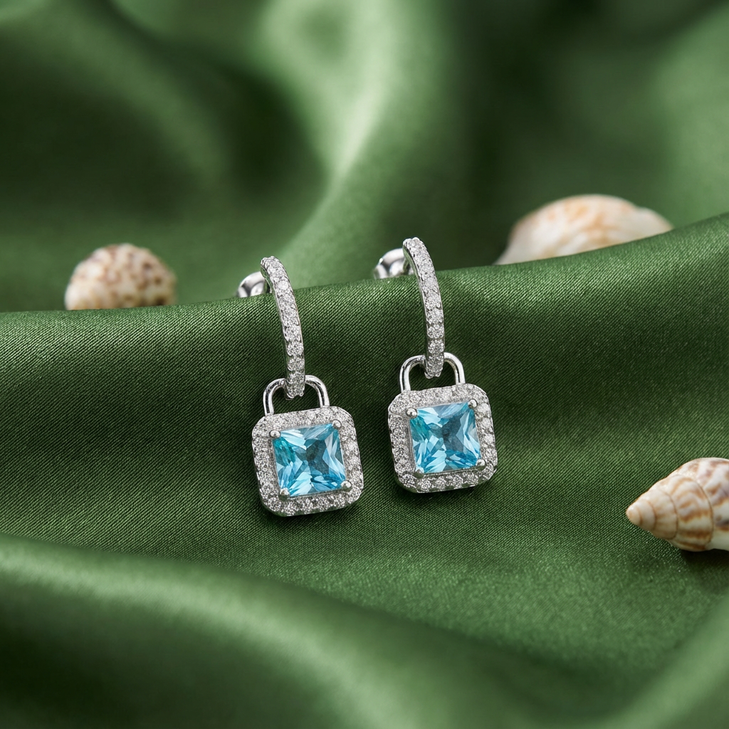 Sea Song Silver Rhodium Plated Earrings