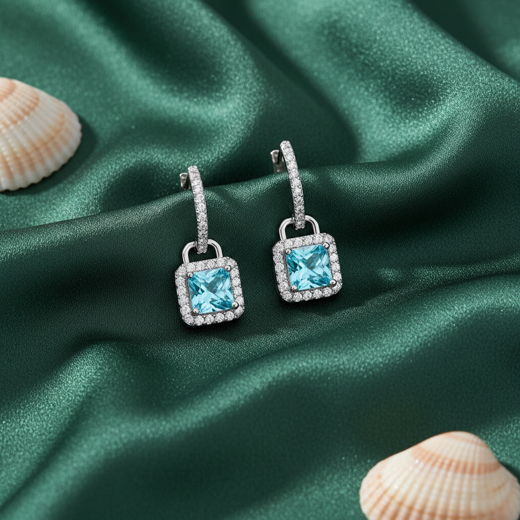 Sea Song Silver Rhodium Plated Earrings
