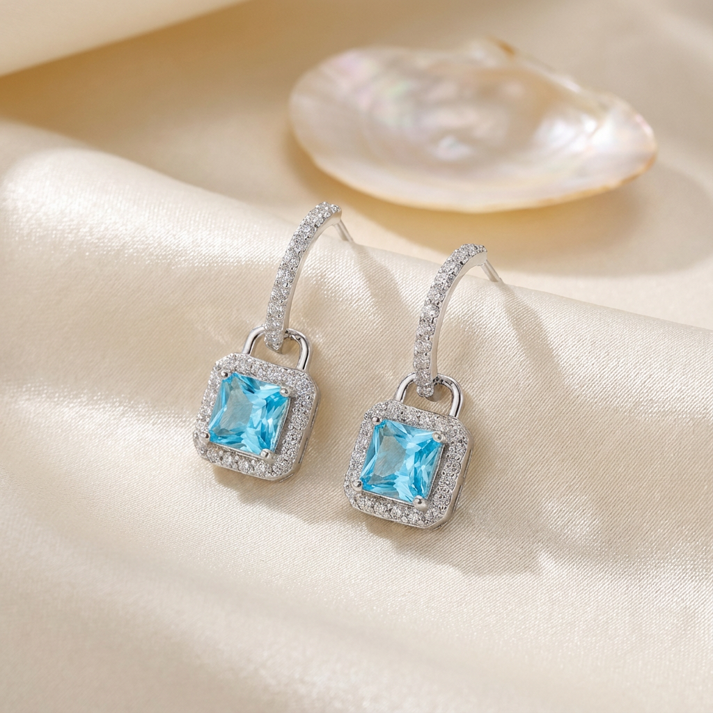 Sea Song Silver Rhodium Plated Earrings