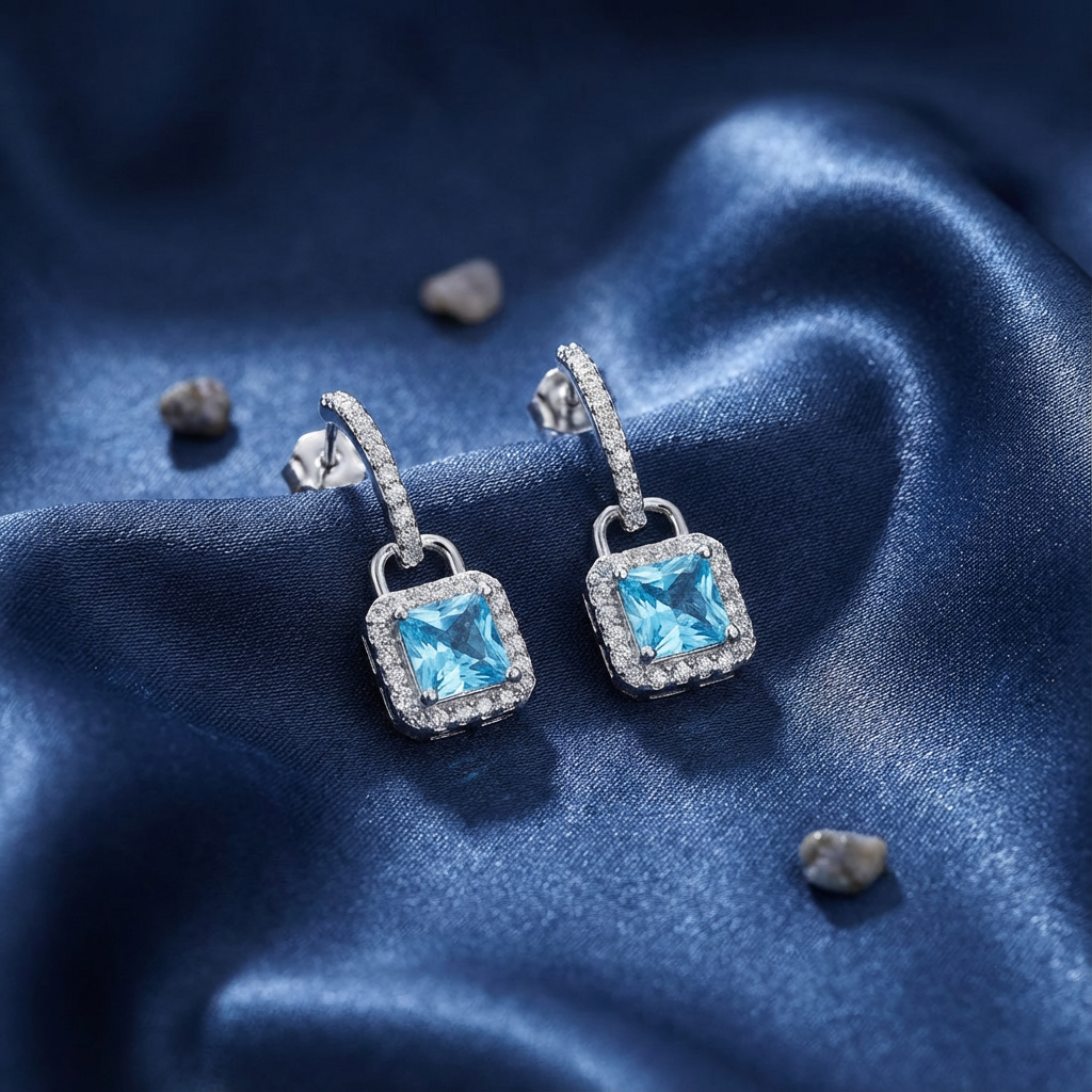 Sea Song Silver Rhodium Plated Earrings