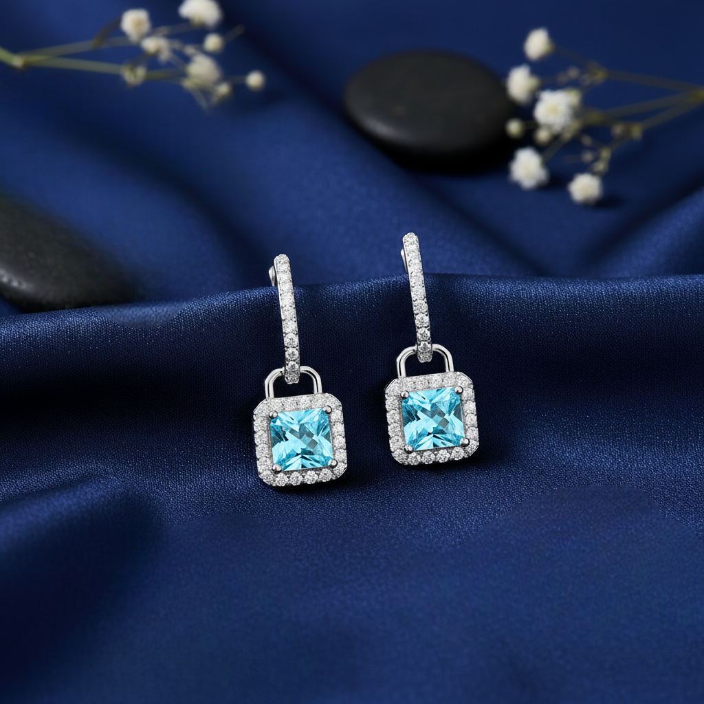 Sea Song Silver Rhodium Plated Earrings