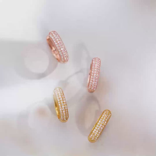 Golden Radiance Gold-Plated 925 Sterling Silver Hoop Earrings