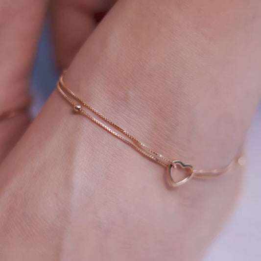 Dainty Silver Heart 925 Silver Anklets