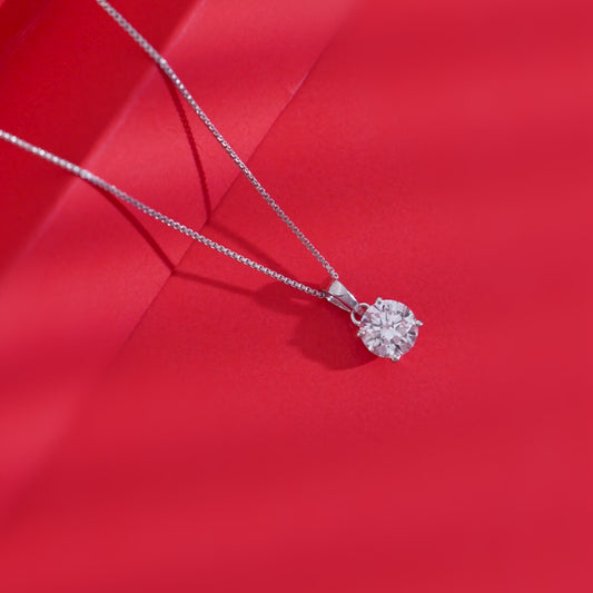 Solitaire 925 Silver Necklace Chain Gift Hamper