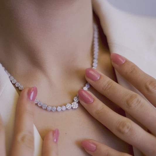 Elegancia Rhodium Plated 925 Silver Necklace