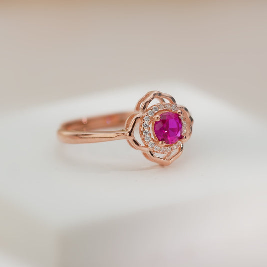 The First Blush Promise Rose Gold Plated Ring (Adjustable)
