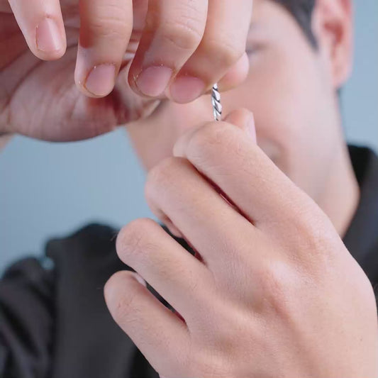 Minimalist Rhodium-Plated 925 Sterling Silver Men's Chain Bracelet (One Size)