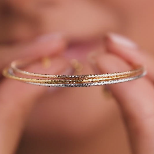 Multi-Strand Triple Plating 925 Sterling Silver Bracelet