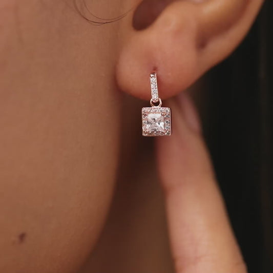 The Soul Window Silver
 Rose Gold Plated Earrings