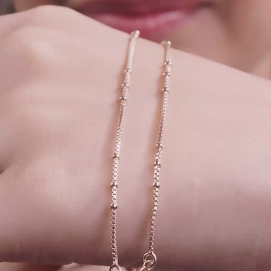 Rose Gold Heartbeat 925 Sterling Silver Necklace
