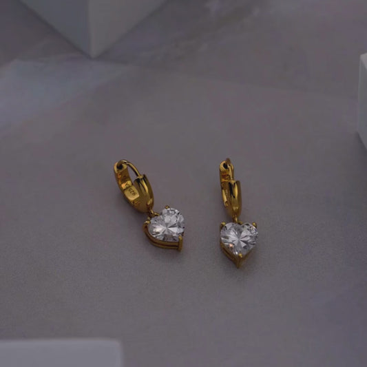 Heartfelt Radiance Gold Plated 925 Sterling Silver Earrings Gift Hamper