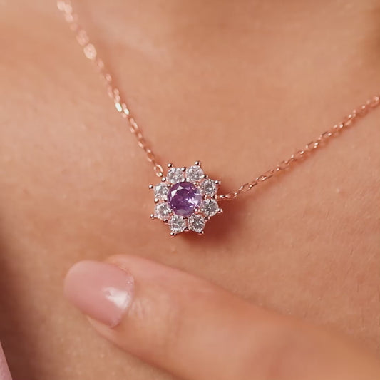 The Sea Flower Silver Rose Gold Plated Necklace