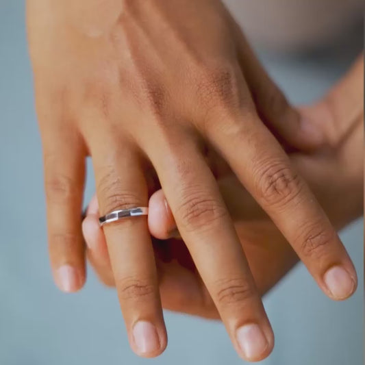 Cohort Band 925 Sterling Silver Ring for Him (Adjustable)