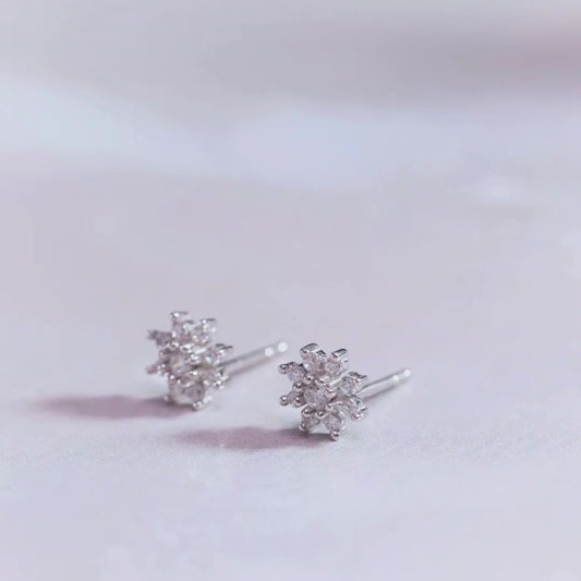 Stellar Nakshatra Floral Silver Earrings - Valentines Edition With Gift Box