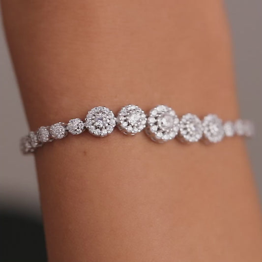 Dazzling Adjustable 925 Silver Bracelet