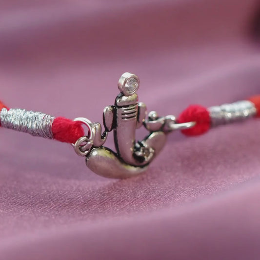 Ganesha CZ 925 Silver Rakhi (Zavya Signature)