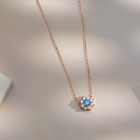 The Sea Flower Silver Rose Gold Plated Necklace