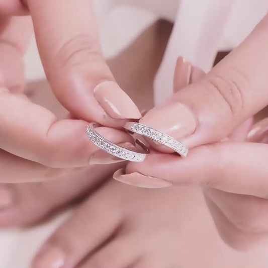 CZ Studded 925 Silver Toe Ring (Adjustable)