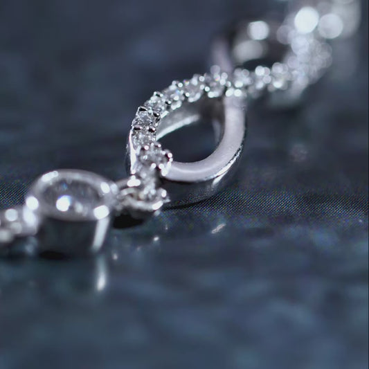 Infinite Sparkle: Infinity Rhodium-Plated CZ 925 Silver Bracelet Gift Hamper for Sister