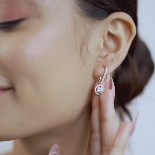 Rose Gold Solitaire 925 Sterling Silver Jewelery Set