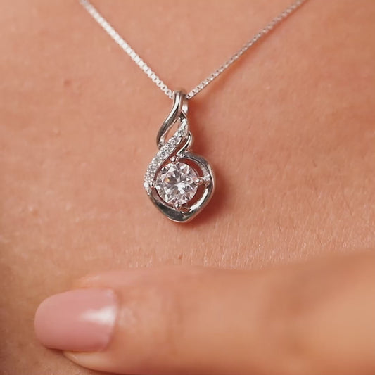 Brilliance in Balance Rhodium Plated Necklace