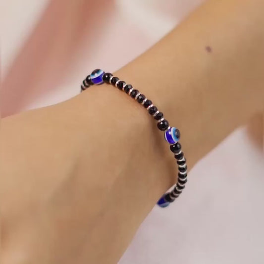 Classy Evil Eye 925 Sterling Silver Bracelet
