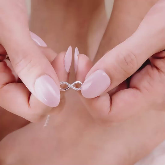 Infinite Sparkle Rhodium-Plated 925 Sterling Silver Anklet