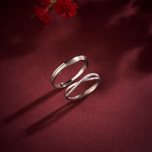 Silver Tied Together Couple 925 Sterling Silver