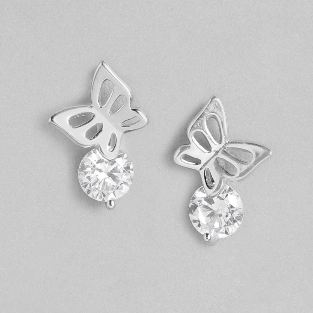 Butterfly CZ 925 Sterling Silver Earrings