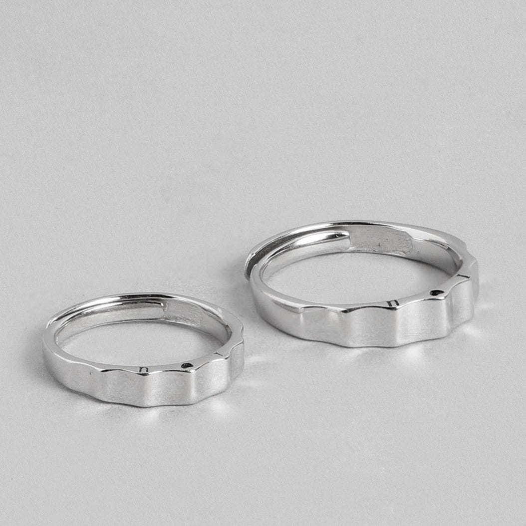 Simply Love 925 Sterling Silver Couple Ring (Adjustable)