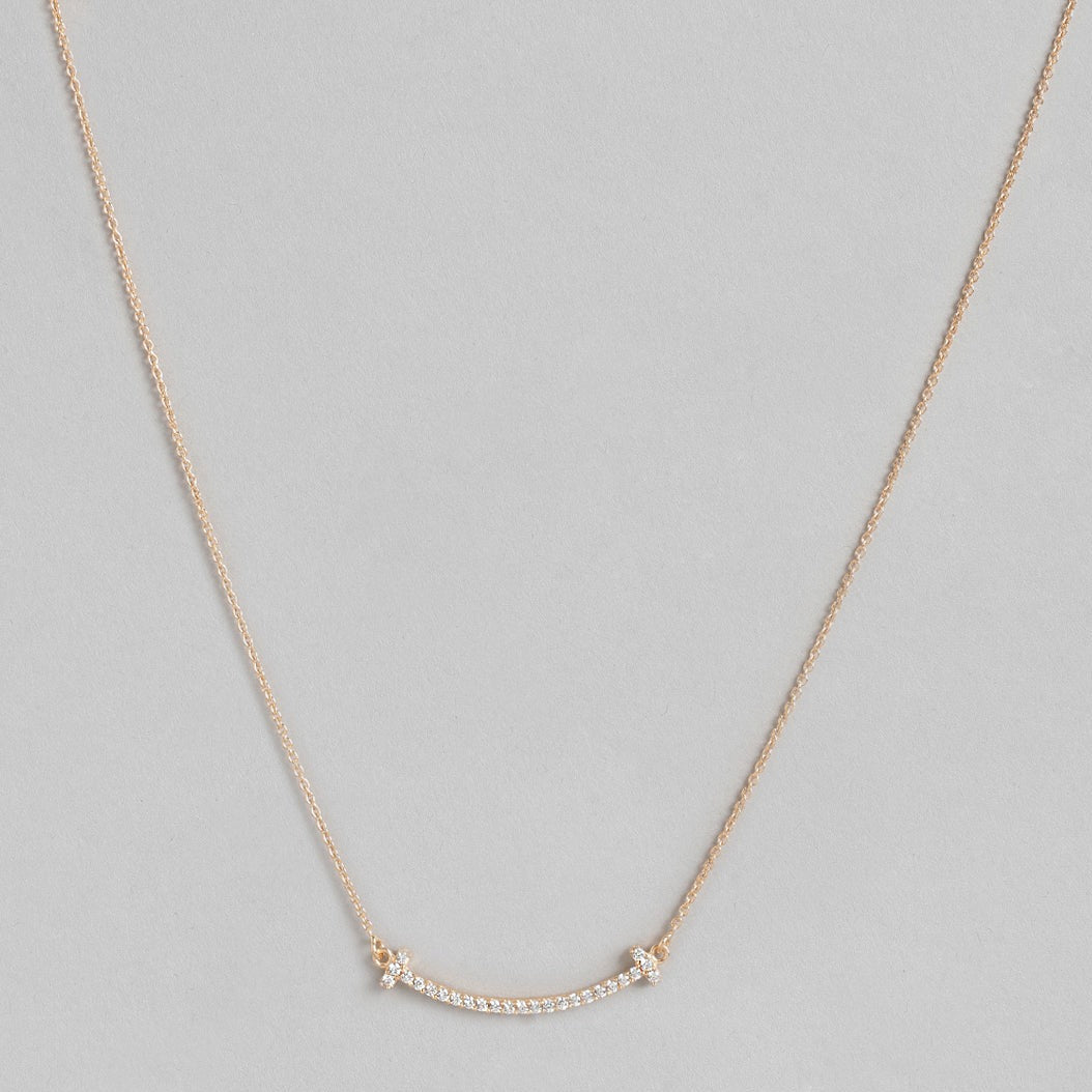 Diva Rose Gold Plated 925 Sterling Silver Necklace