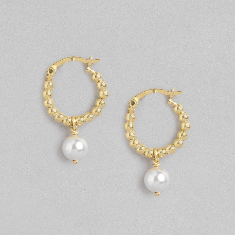 Simple and Beaded Pearl 925 Sterling Silver Earring Combo