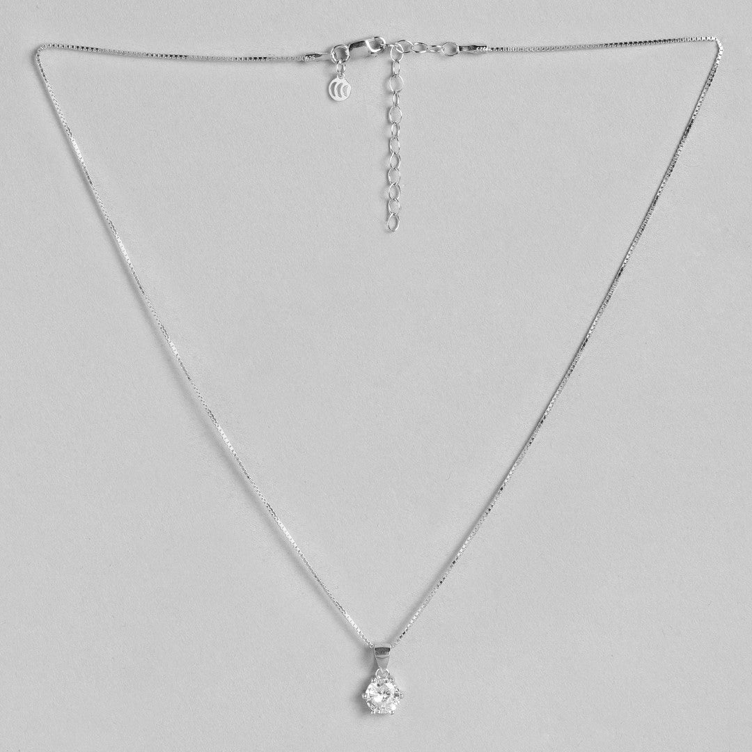 Alexis Solitaire 925 Silver Necklace