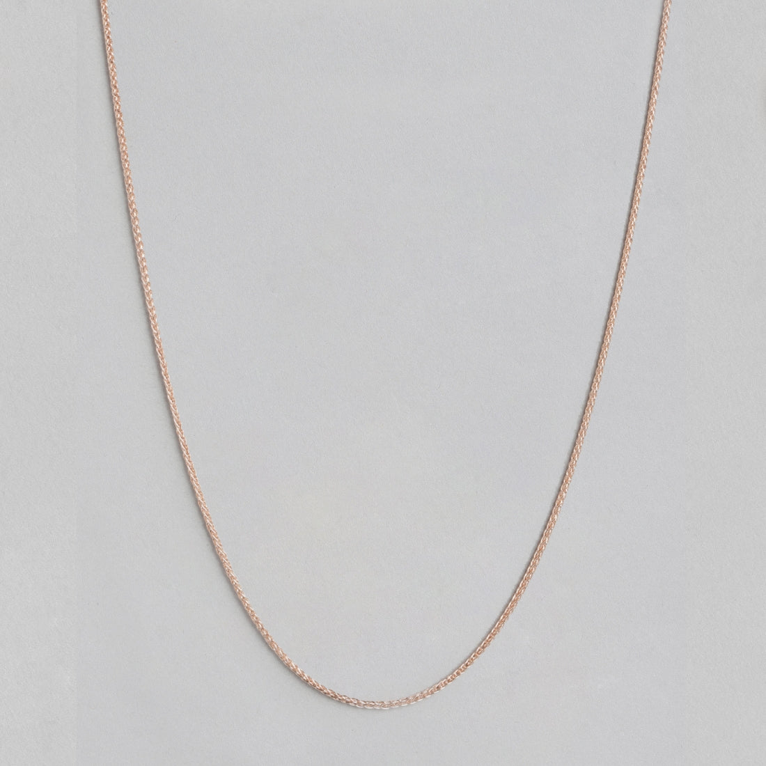 Minimal Weave Rose Gold Plated 925 Silver Chain