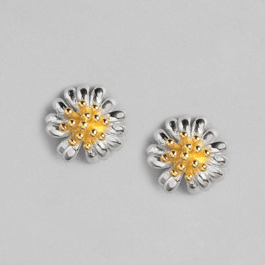 Sunflower 925 Sterling Silver Stud Earrings
