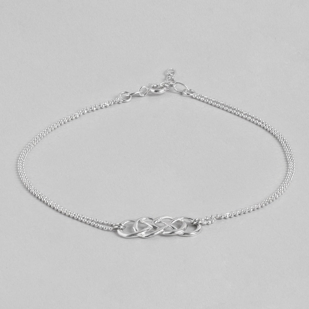 Double infinity 925 Sterling Silver Anklets
